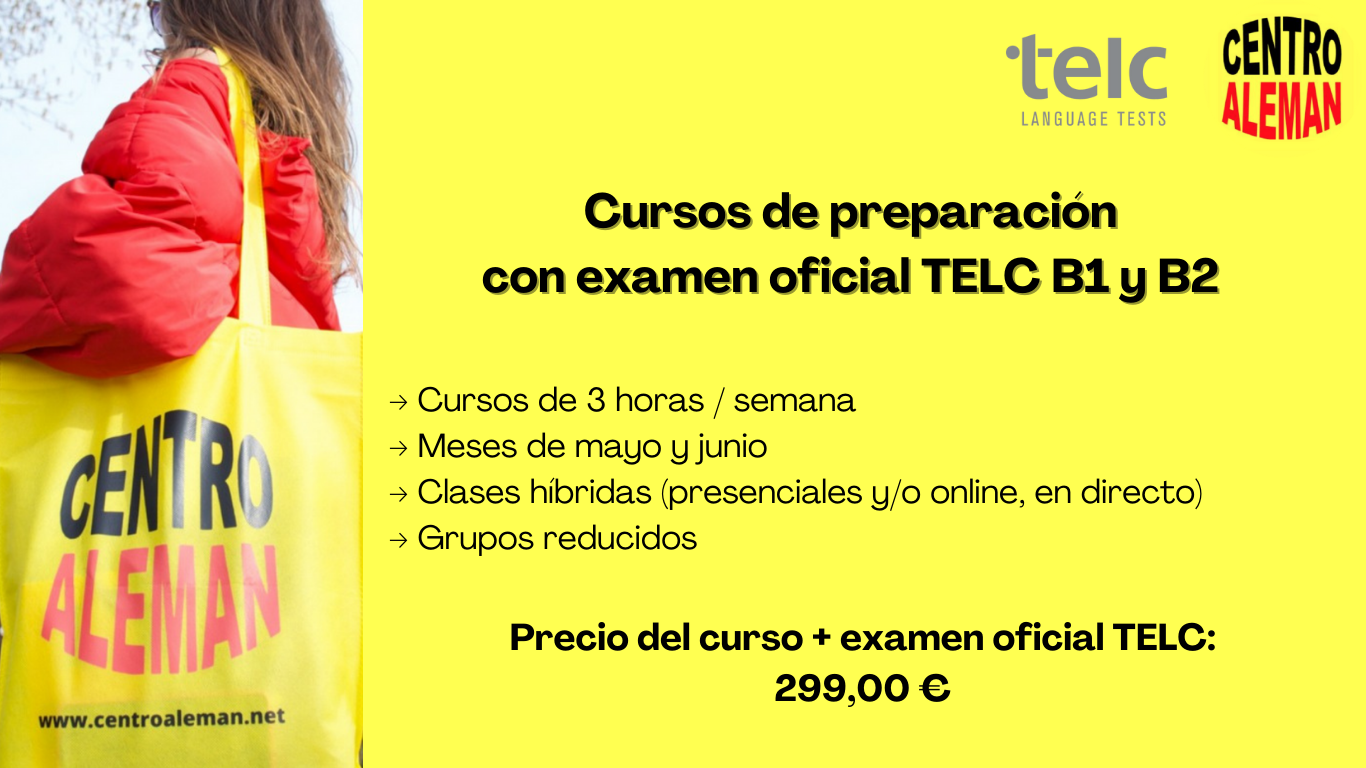 Cursos de preparación con exámenes oficiales TELC B1 y TELC B2